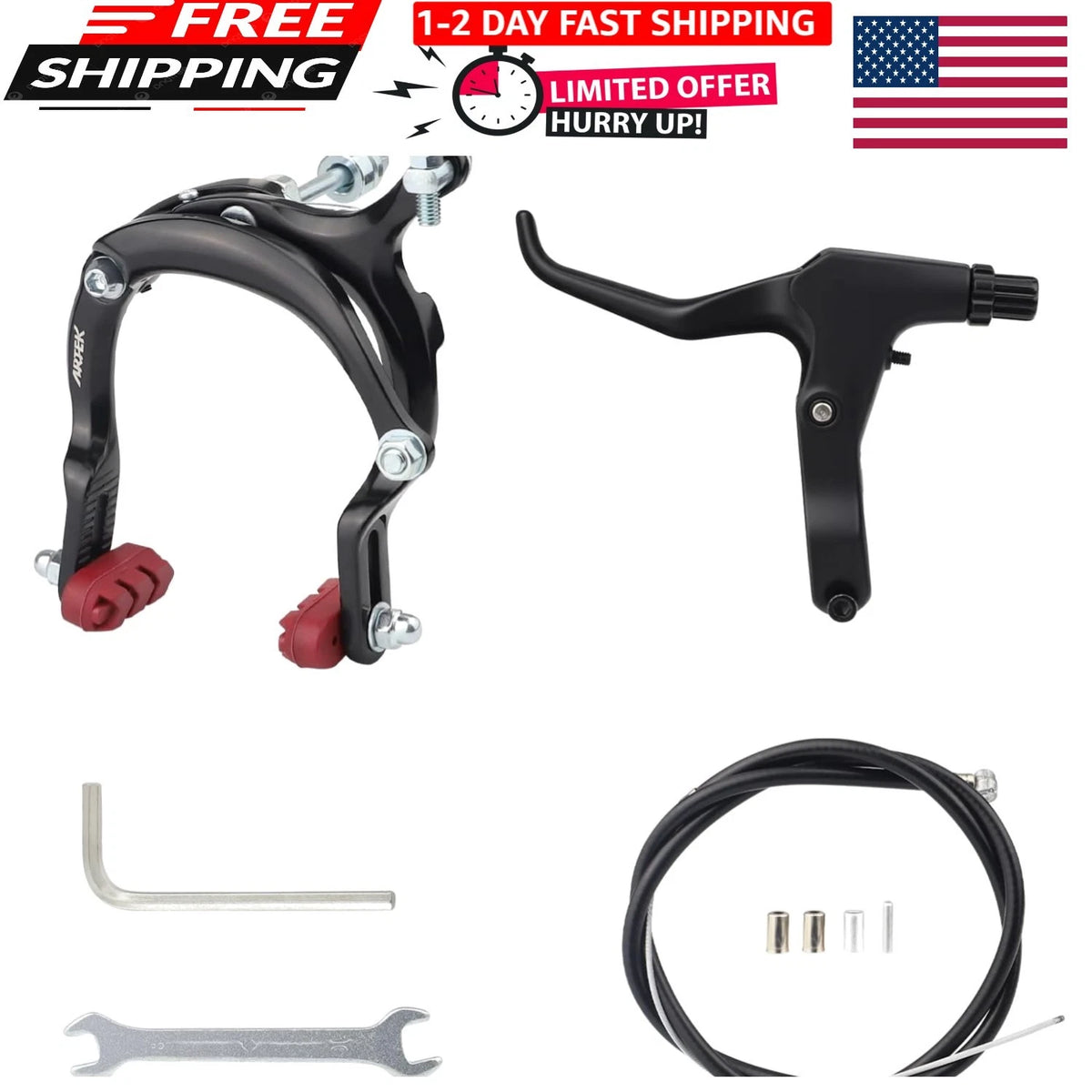 Bike Caliper Brake Set for Bike (Front and Rear)