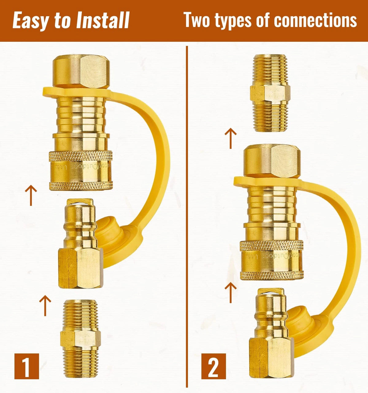 3/8 Inch Natural Gas Quick Connect Fittings for Various Applications