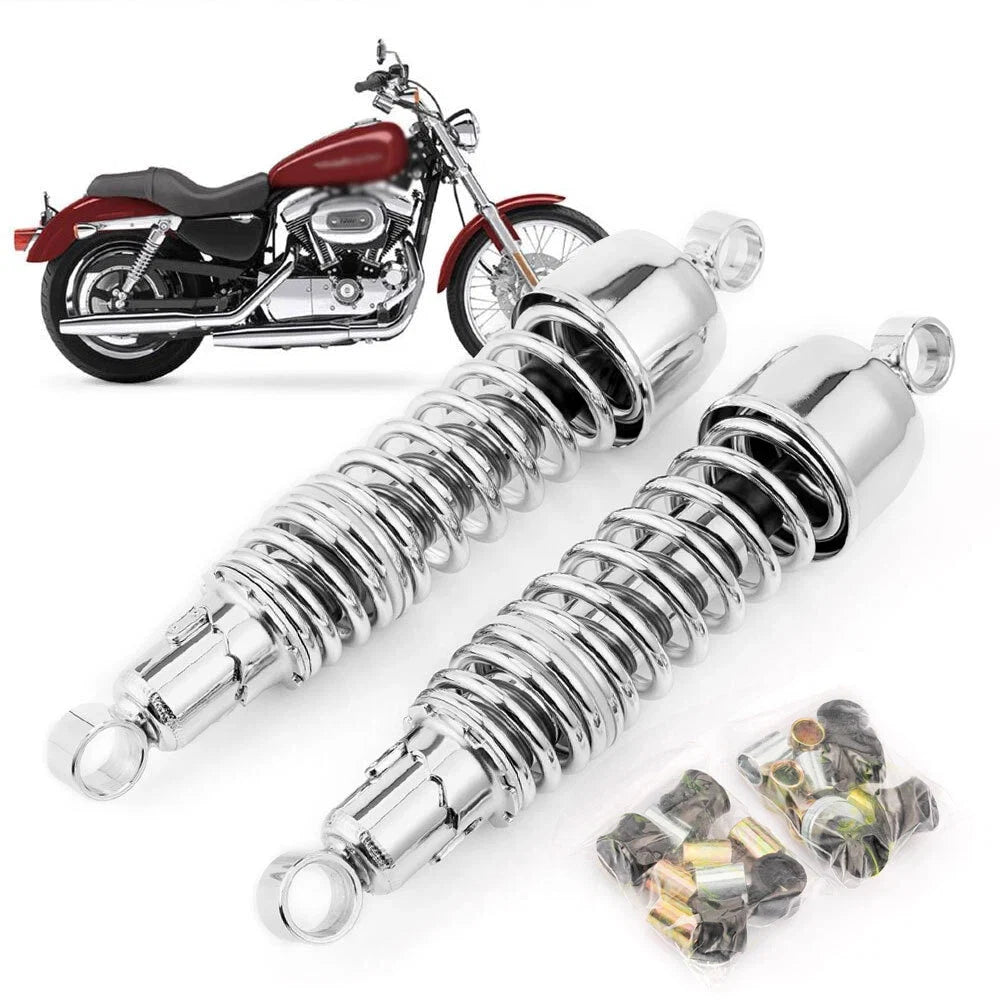 Chrome Rear Shocks for Harley Sportster 1200 Custom XL1200C (2004–2012)