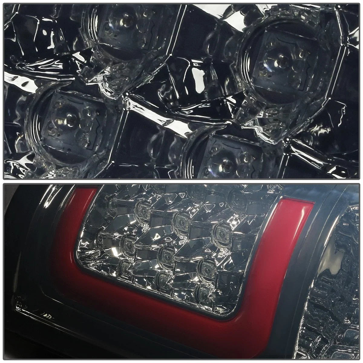 Red LED C-Tube Bar Tail Brake Light Lamps for Silverado Sierra (2003–2007)
