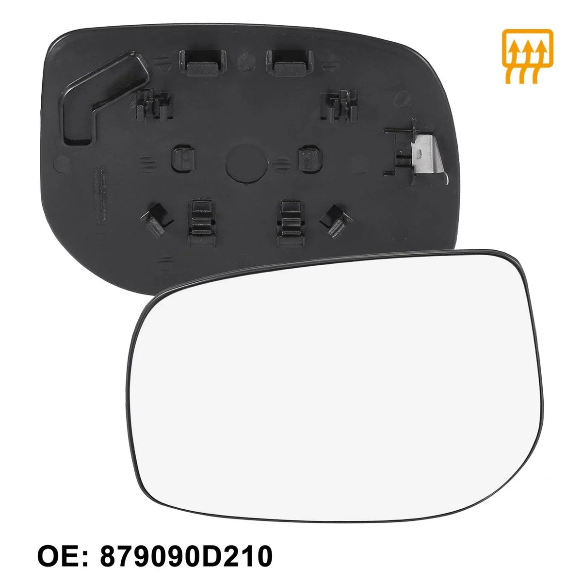 Left Side Rear View Mirror Glass with Backing Plate 159g for Toyota Yaris (2006–2011)