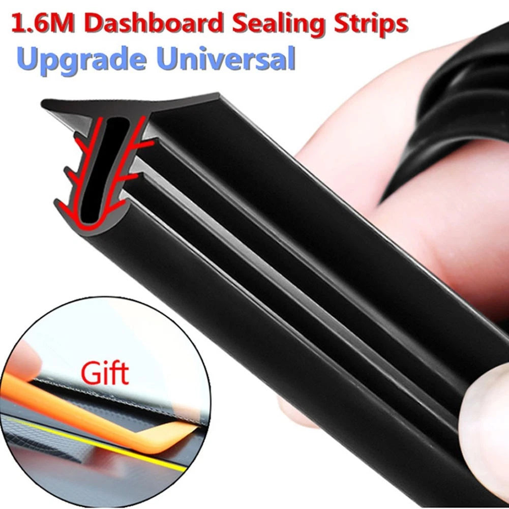 1.6M U-Type Rubber Sound Seal Strip for Dashboard Edges