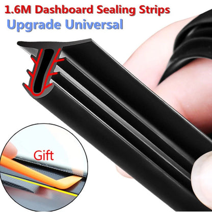 1.6M U-Type Rubber Sound Seal Strip for Dashboard Edges