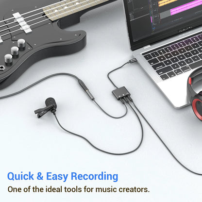 USB C to 3.5mm Adapter for Live Streaming/Recording