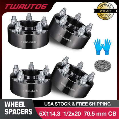 4PCS 2'' Hubcentric Wheel Spacers for Ford Ranger Explorer Mustang (2012–2024)