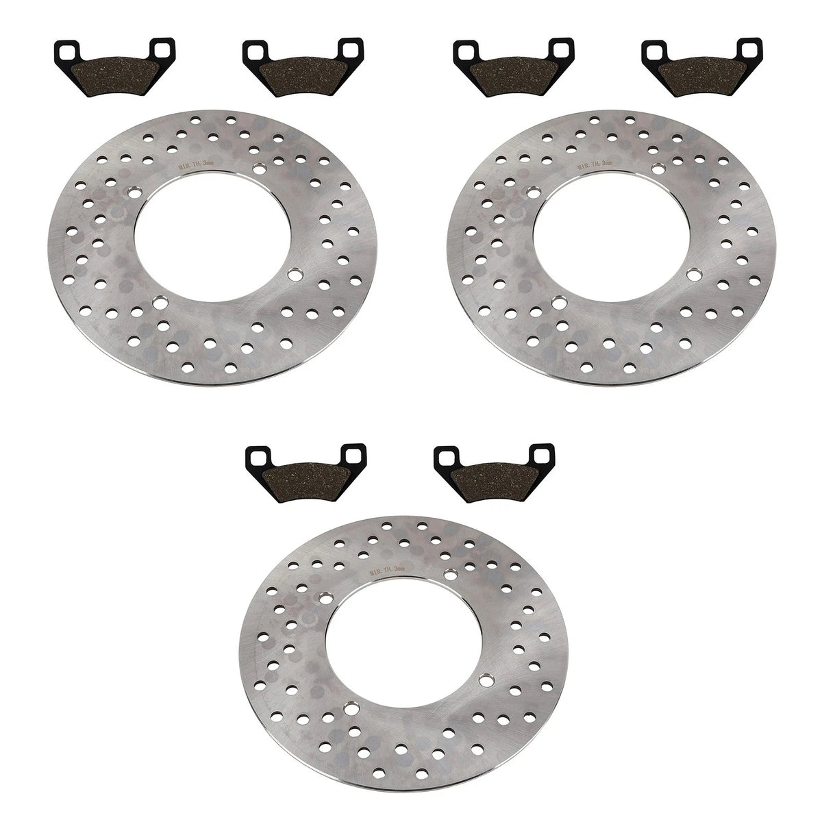 Front Rear Brake Rotors & Pads for Arctic Cat 550 TRV H1 EFI 2009–2011 (KIT-2036458l)