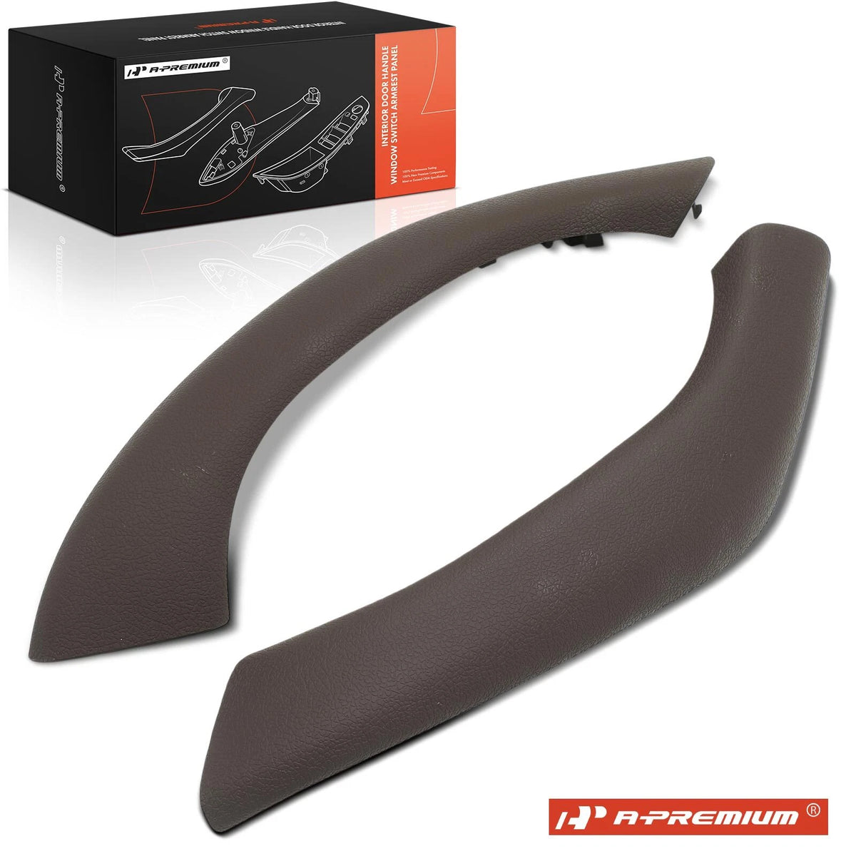 2X Mocha Interior Door Pull Handle Trim Covers for BMW X1 X2 (F48) 51417417515, 51417417516