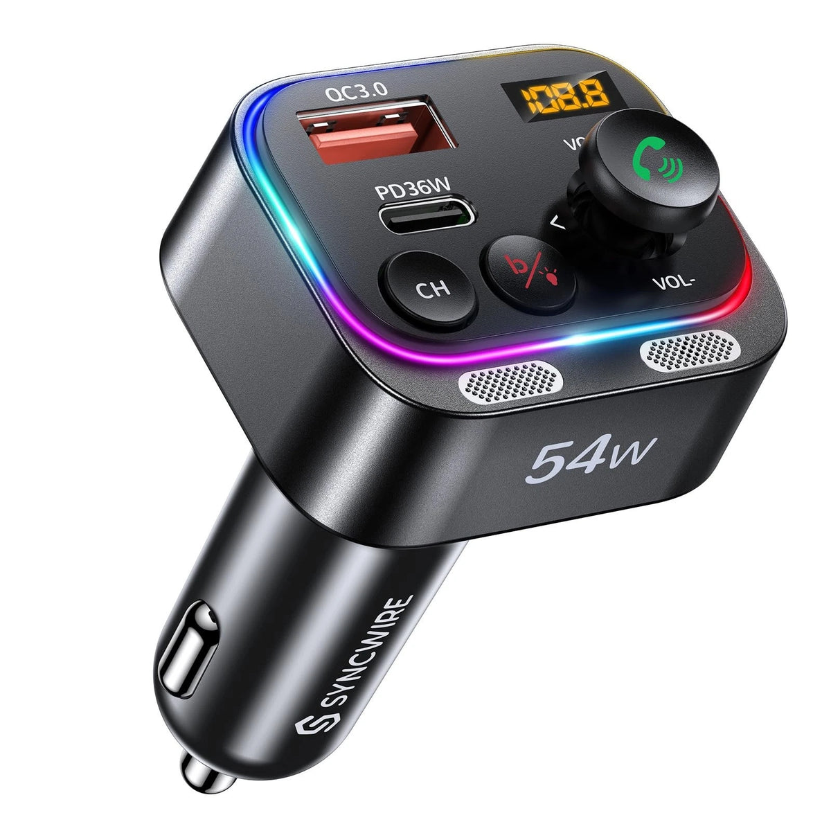 Bluetooth 5.4 FM Transmitter Car Adapter for Universal Vehicles (2010–2023)