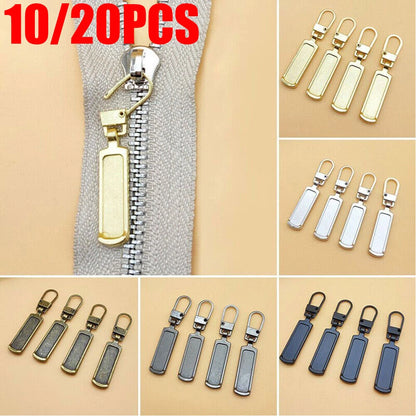 10/20 PCS Replacement Molded Slider Fix Zipper Repair Pull Tab Kit for