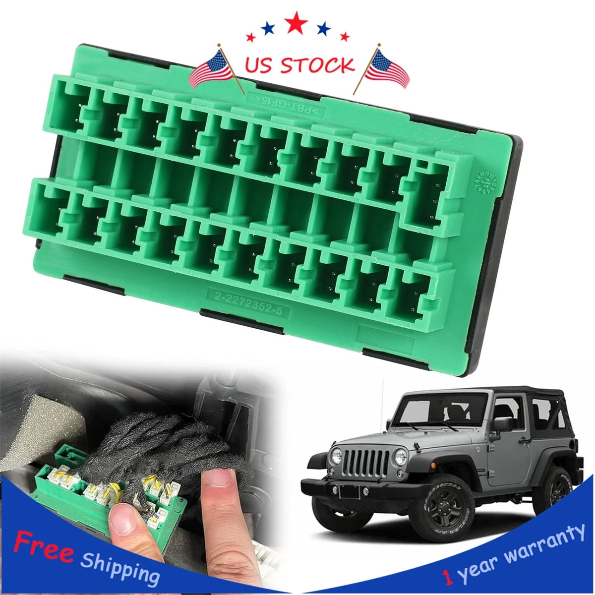 20 Way Can Bus Star Connector for Jeep Wrangler JL JLU Gladiator (2020–2021)
