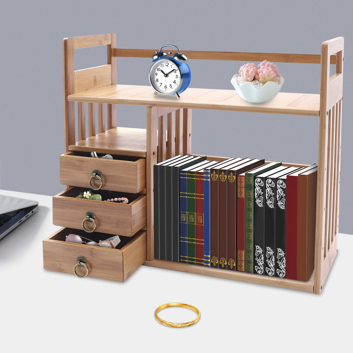 Expandable Desktop Organizer for Bamboo Desk (No Part Numbers)