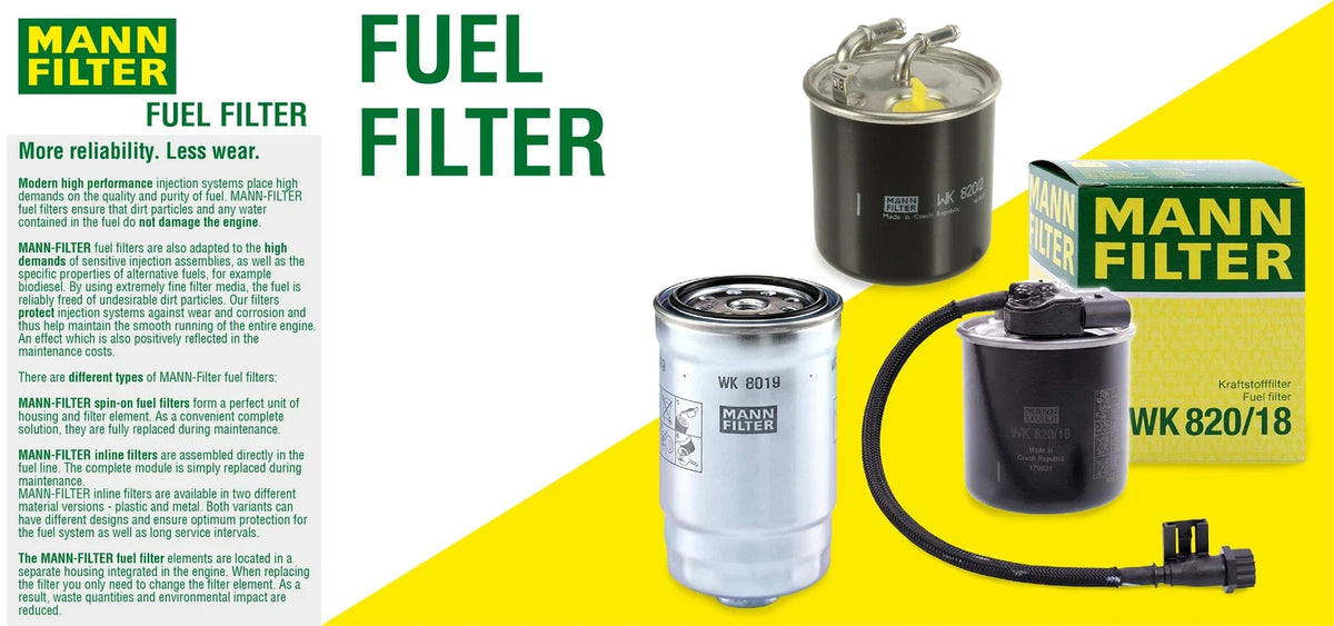 Set of 4 Fuel Filters PU 825 X for Audi A3 TDI 2.0 L4 (2010–2013)