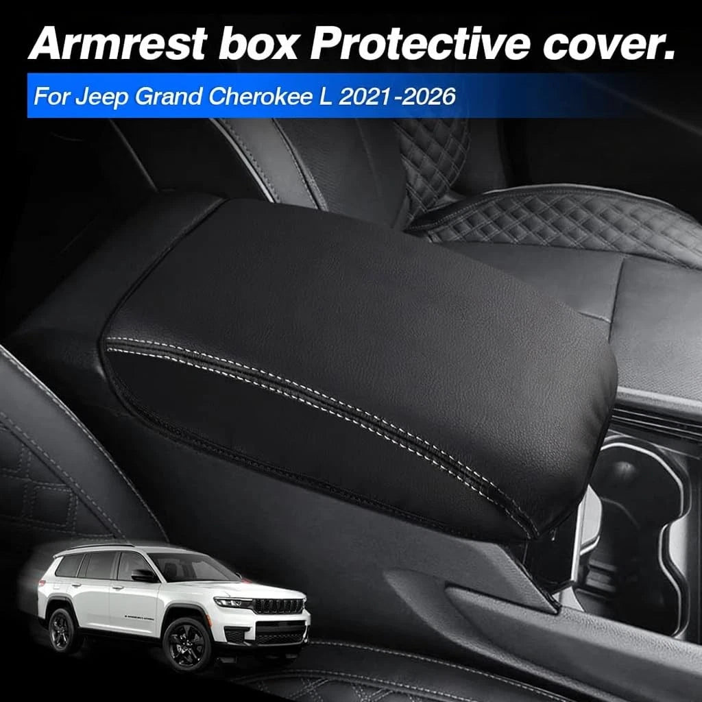 Armrest Cover for Jeep Grand Cherokee L (2021–2026) Leather Anti-Scratch