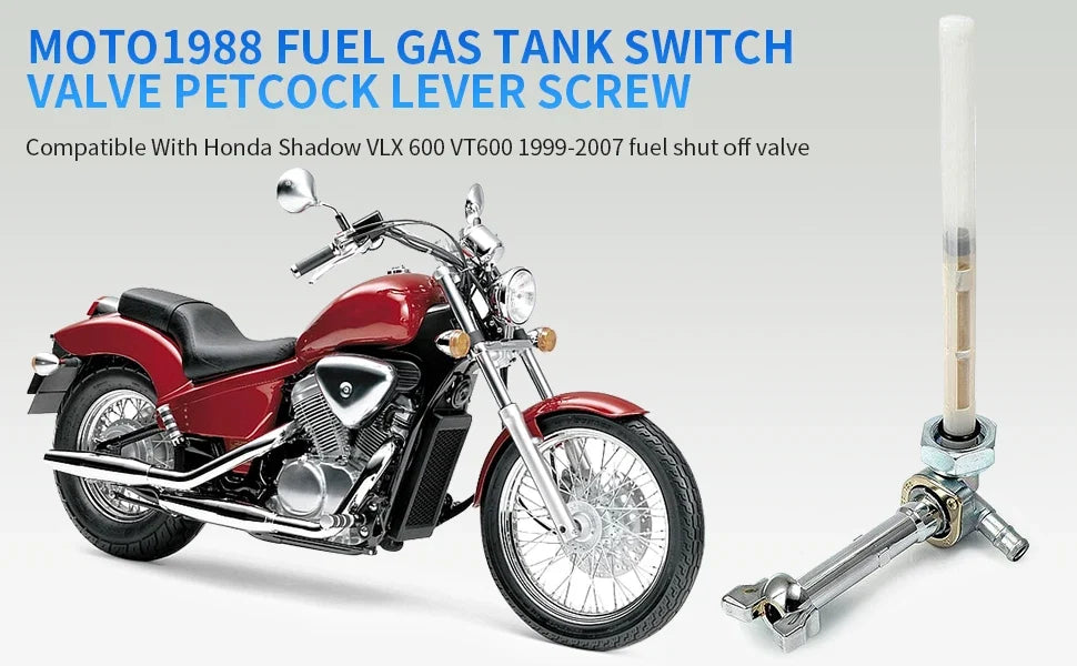Fuel Valve Petcock Lever Screw for Honda Shadow VLX 600 (1999–2007)