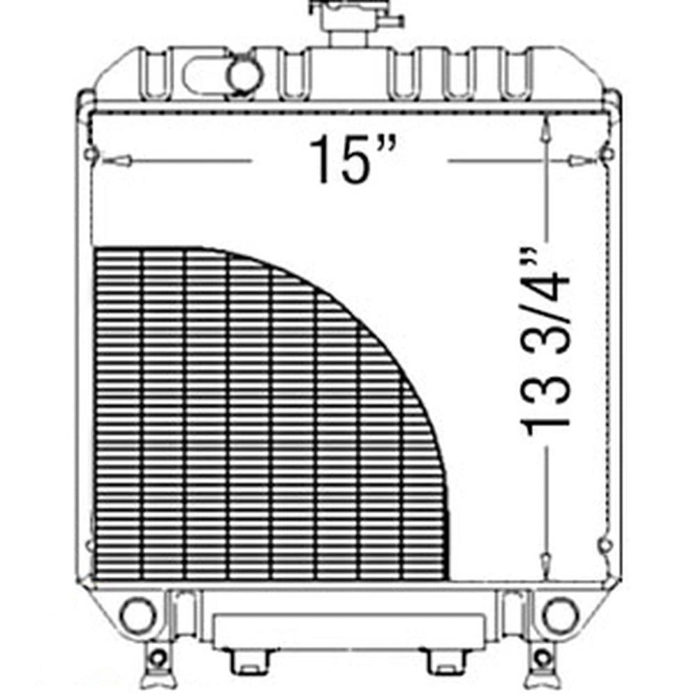 Radiator for Kubota B9200 (1990–1998)