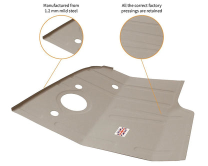 Front Cab Floor Repair for VW T2 Bay (1967–1972) RHD 214-801-054