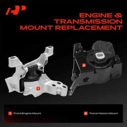 2X Engine Motor & Trans. Mount for Mazda CX-5 (2014–2016) GHR939070A, GHR939070B, GJL139060