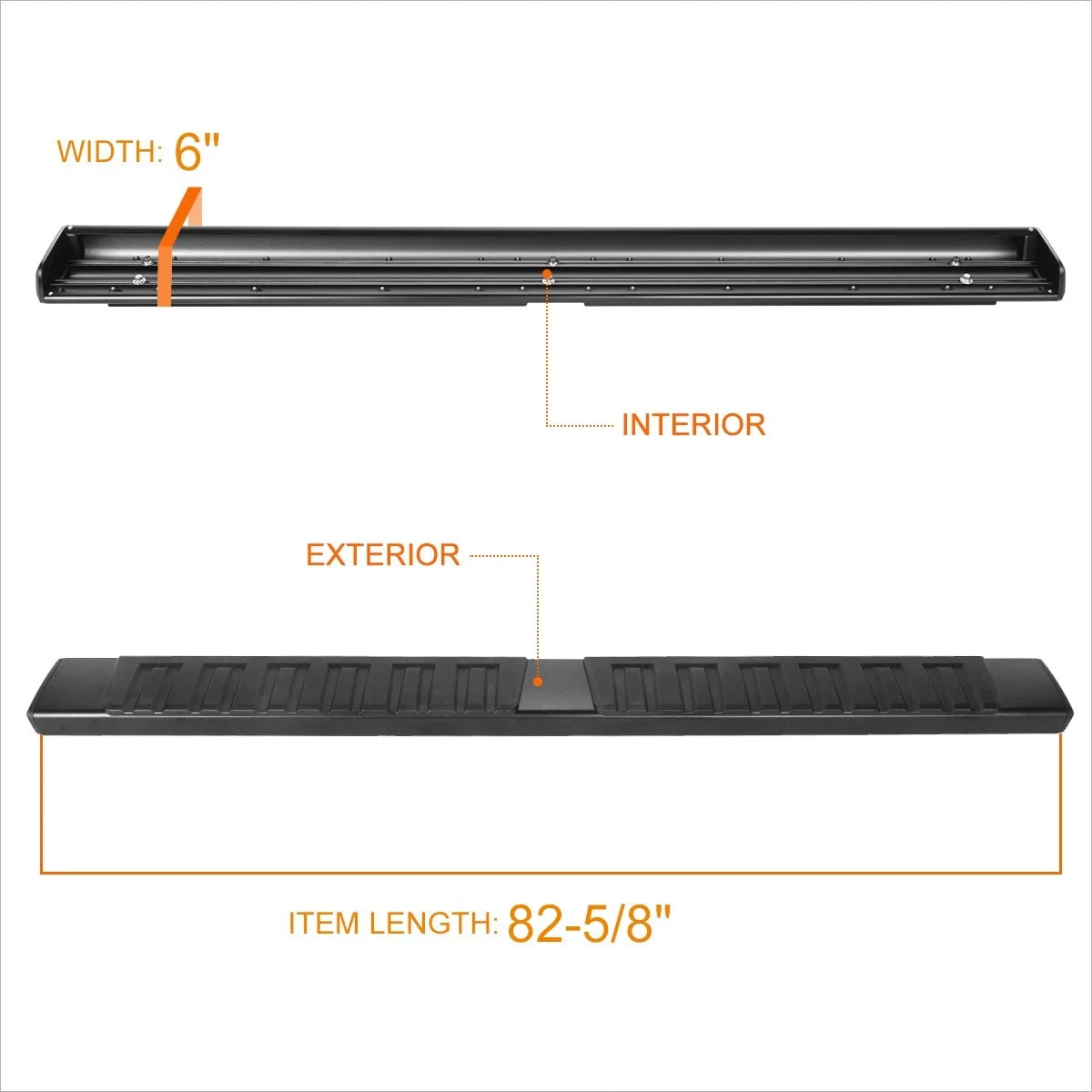 6" Aluminum Side Step Nerf Bars for Nissan Frontier Crew Cab (2005–2024)
