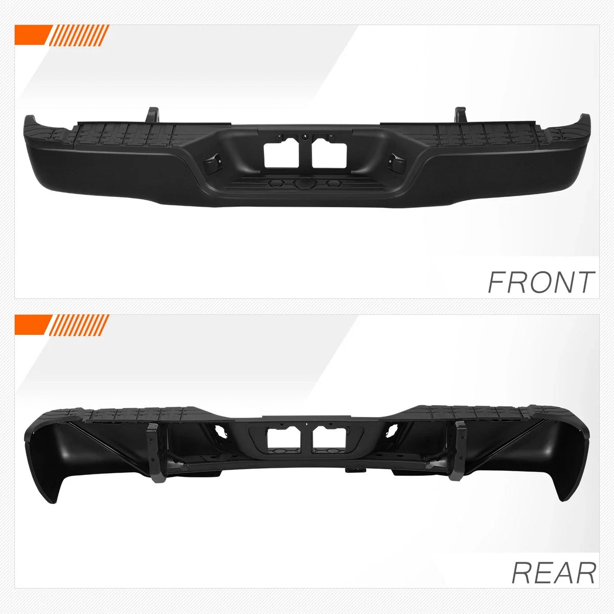 Rear Bumper for Toyota Tundra (2007–2013) w/Rock Warrior Pkg, License Lamps, Brackets