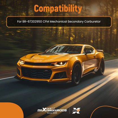4BBL Carburetor for BR-67202 (950CFM Mechanical Secondary, Electric Choke)