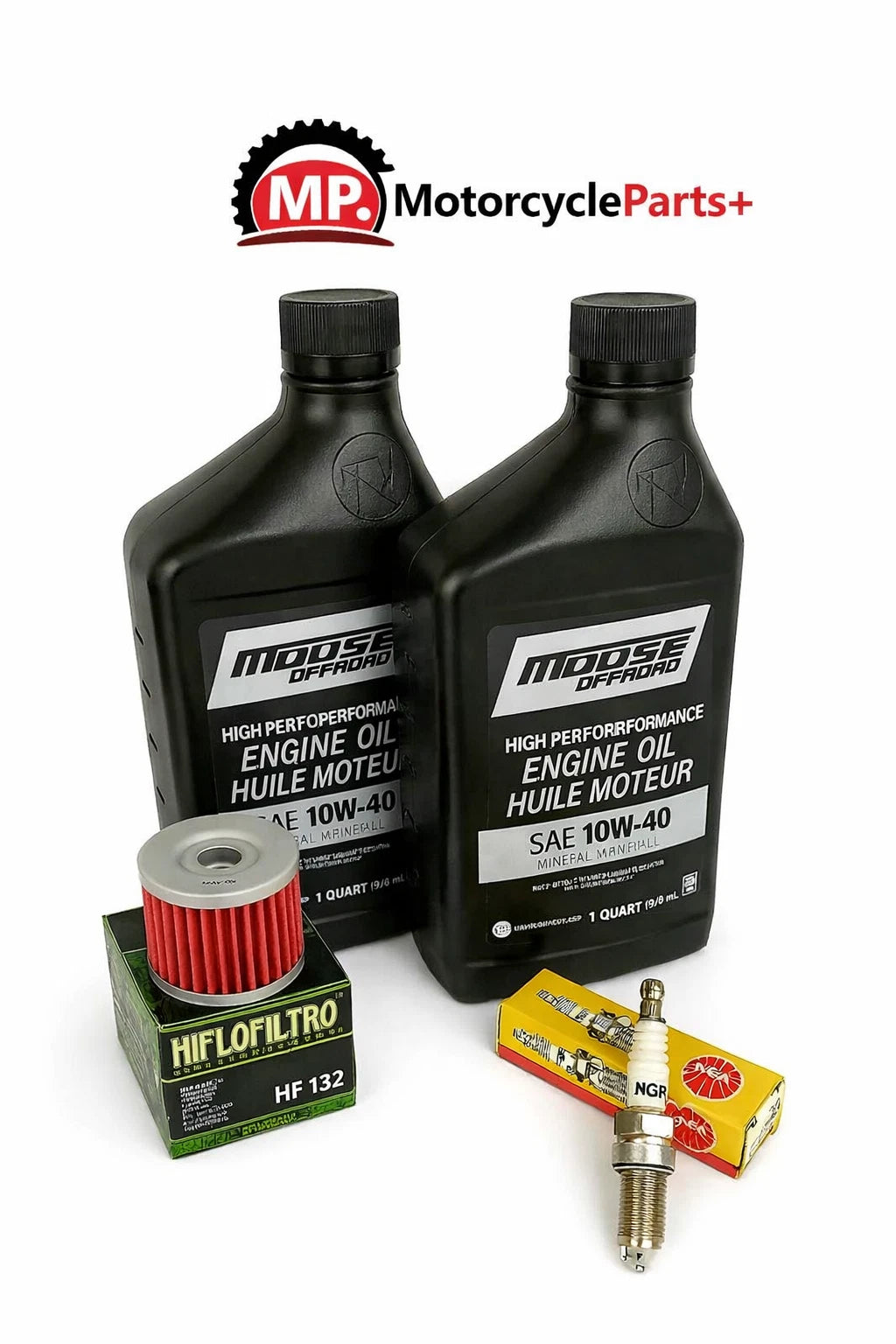 Oil Change Tune Up Kit for Suzuki LT230S Quad Sport (MO10W40 HF132+DR7EA)