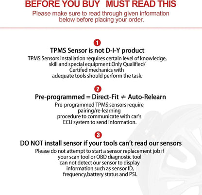 Tire Pressure Sensor TPMS for Volkswagen Touareg 5.0L (2007–2008)