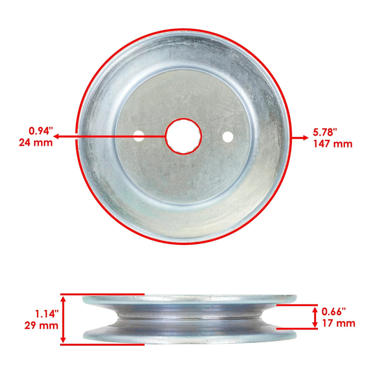 54" Deck Spindle with Pulley for Hustler Fastrak (SD2733+PY4533)