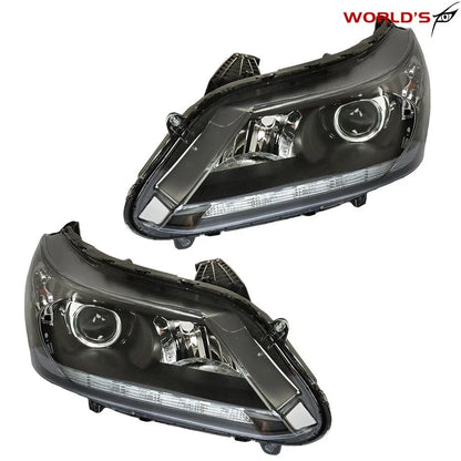 Set of 2 Black Projector Headlights for Honda Accord (2013–2015) LED DRL