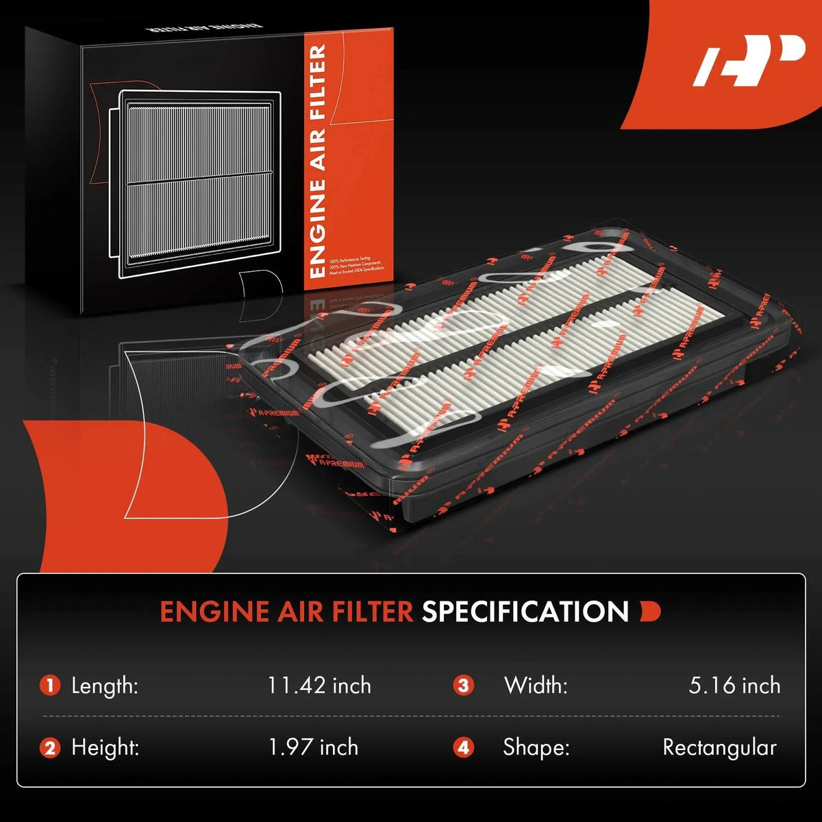 Engine Air Filter for Mercedes-Benz C63 AMG, GLE63 AMG S (2016–2021)
