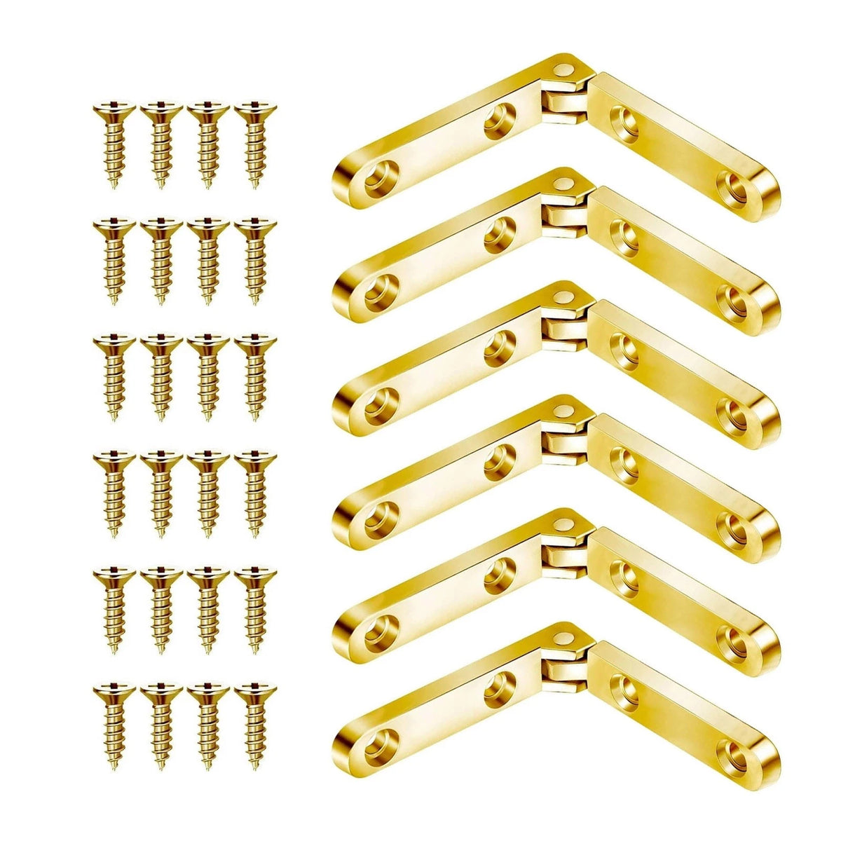 Small Hinges with Screws for Miniature Furniture and Jewelry Boxes