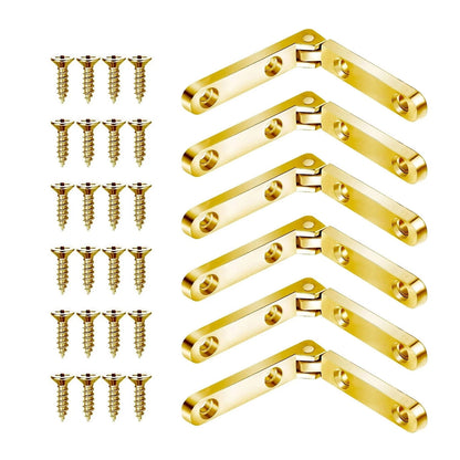 Small Hinges with Screws for Miniature Furniture and Jewelry Boxes