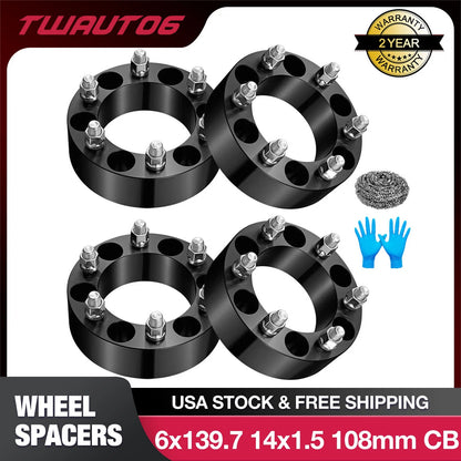 2-Inch Wheel Spacers for Chevy Silverado 1500 Suburban Sierra (2014–2025)
