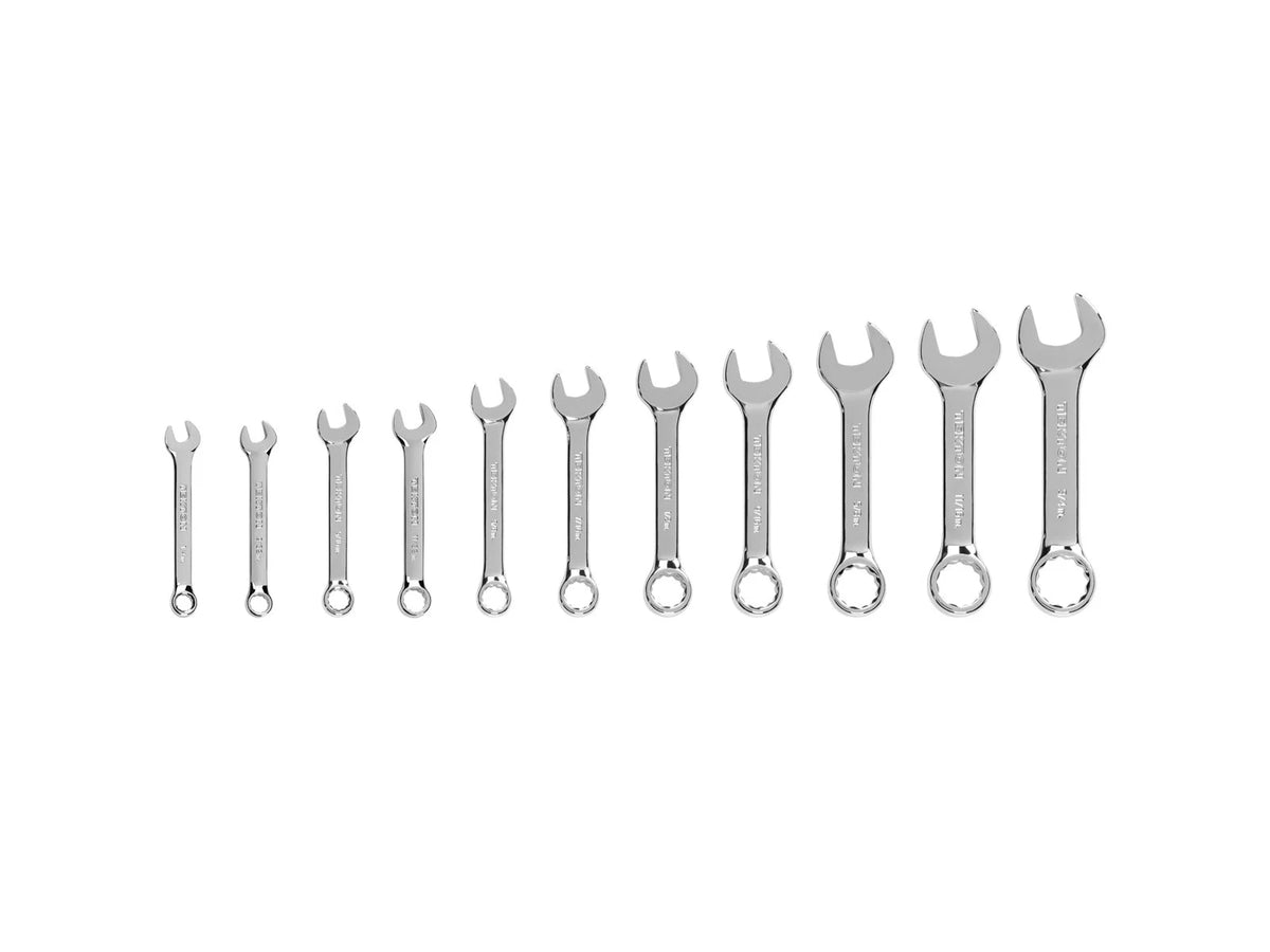 11-Pc Stubby Combination Wrench Set (1/4 - 3/4 in.) - Black, Red