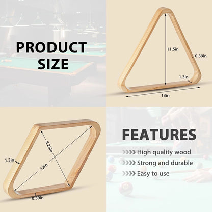 22-Piece Billiard Accessory Set with Triangle & Diamond Racks