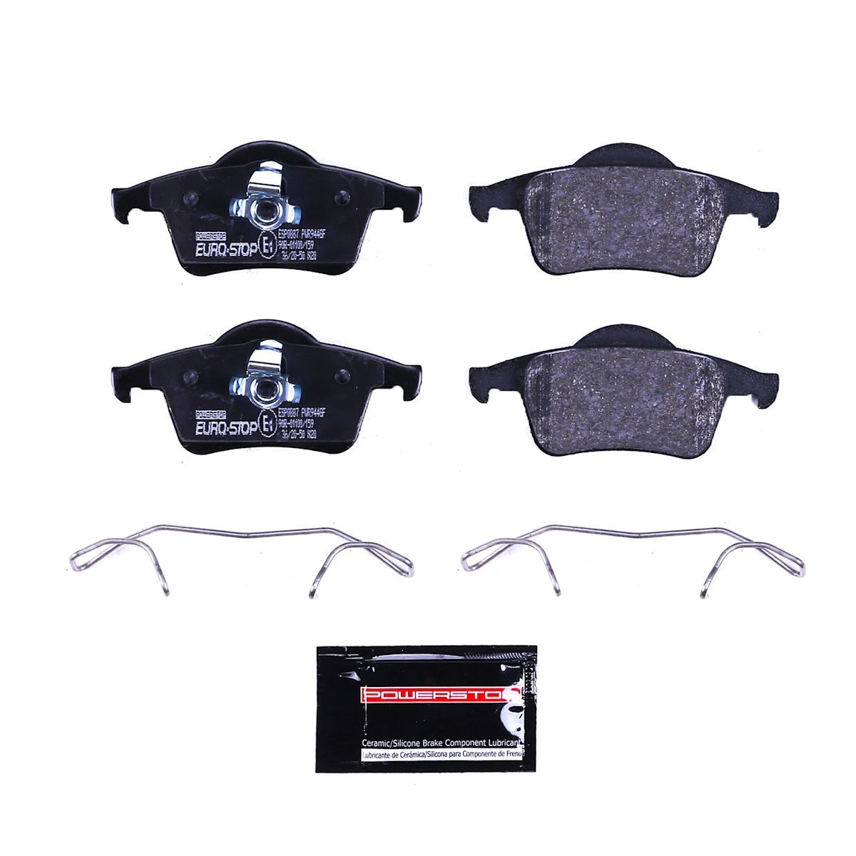 2X Powerstop Brake Pad Set Rear for Volvo S60 (2000–2009) ESP0887