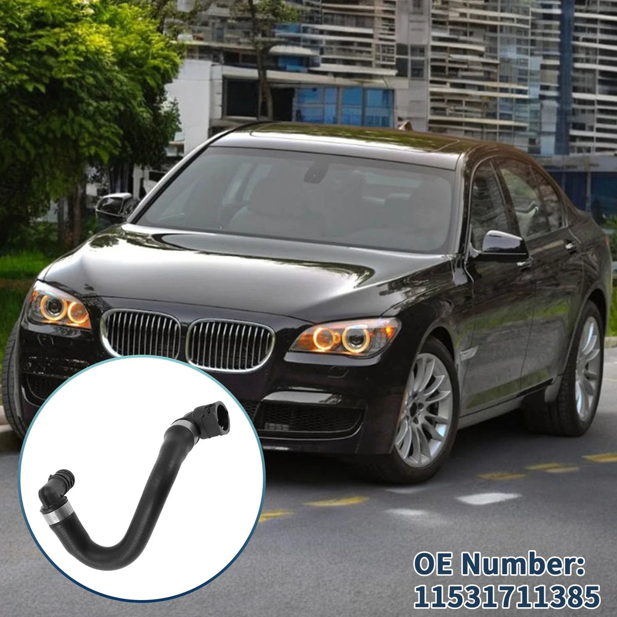 Radiator Hose for BMW 740i 740iL 750iL (1998–2001) No. 11531711385 Rubber