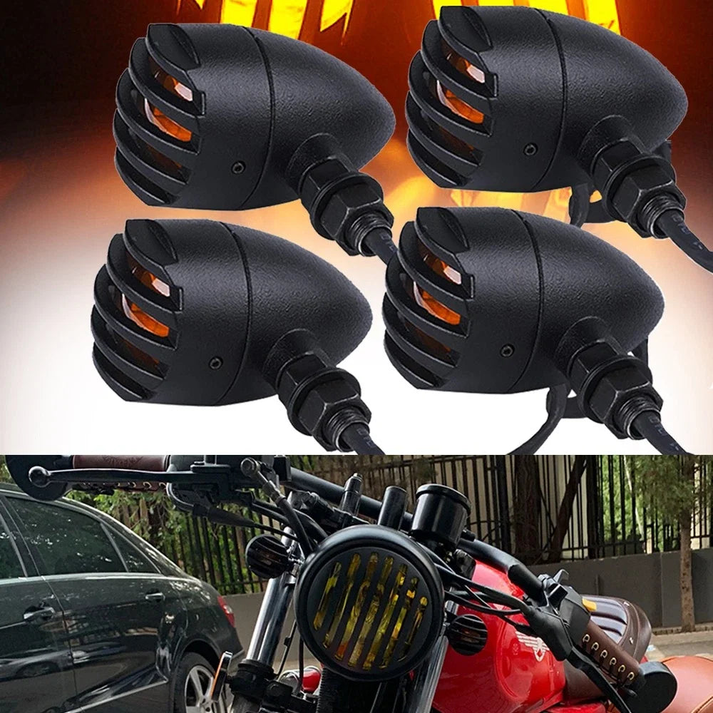 Bullet Turn Signals for Harley Davidson (Motorcycle Grill)