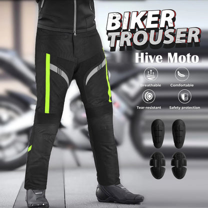 Waterproof Armored Motorcycle Pants with Removable Protectors