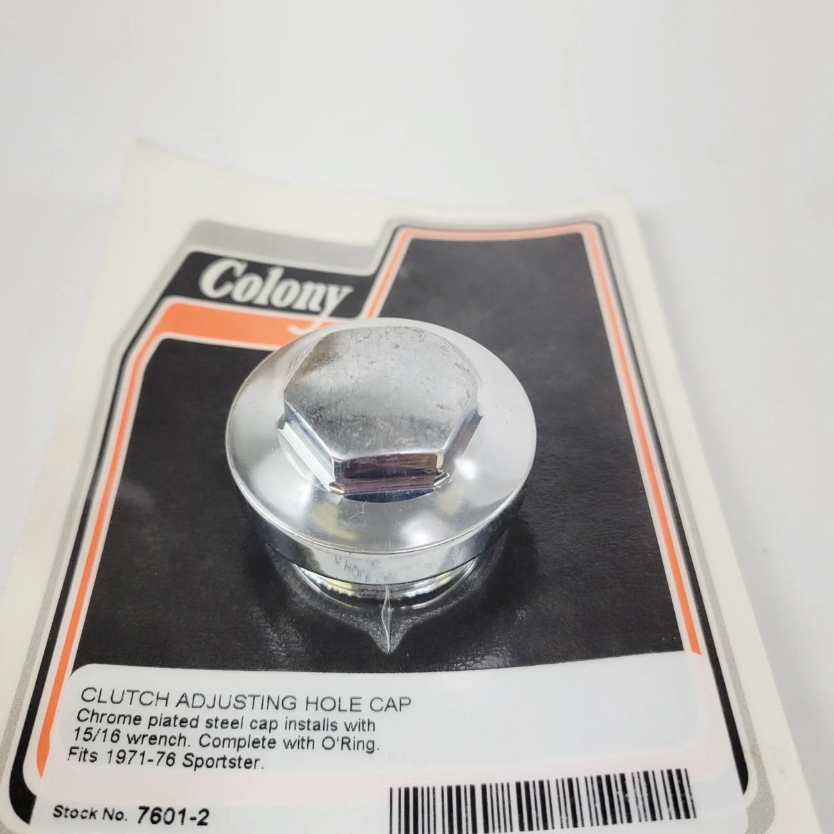 Colony 7601-2 Chrome Clutch Adjusting Hole Cap for Harley Sportster (1971–1976)