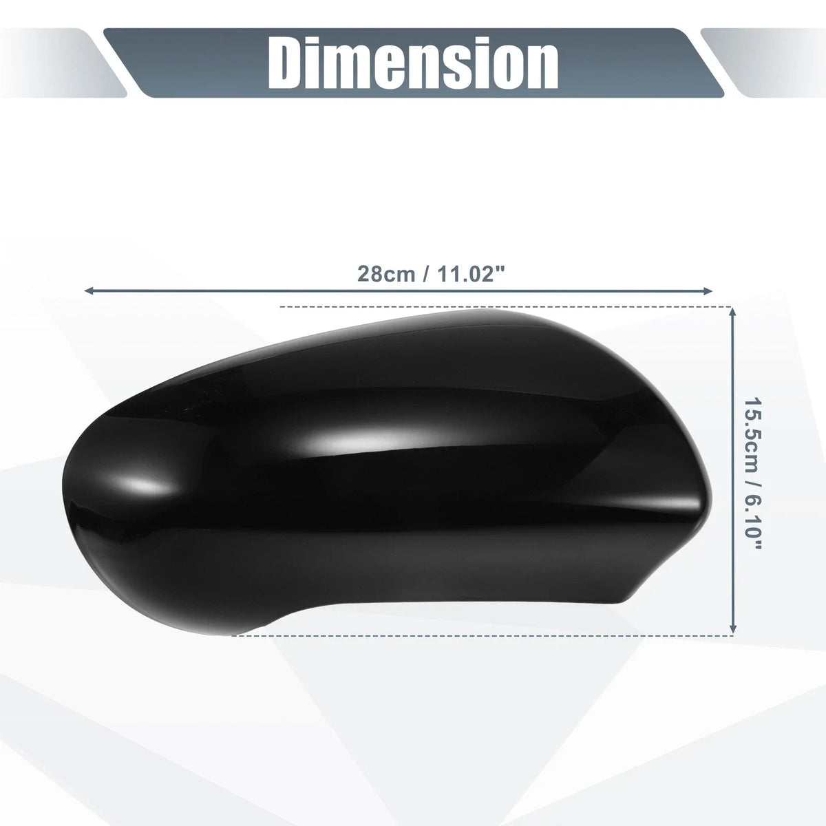 Right Side Mirror Cover Cap for Nissan Qashqai J10 (2007–2014) Gloss Black
