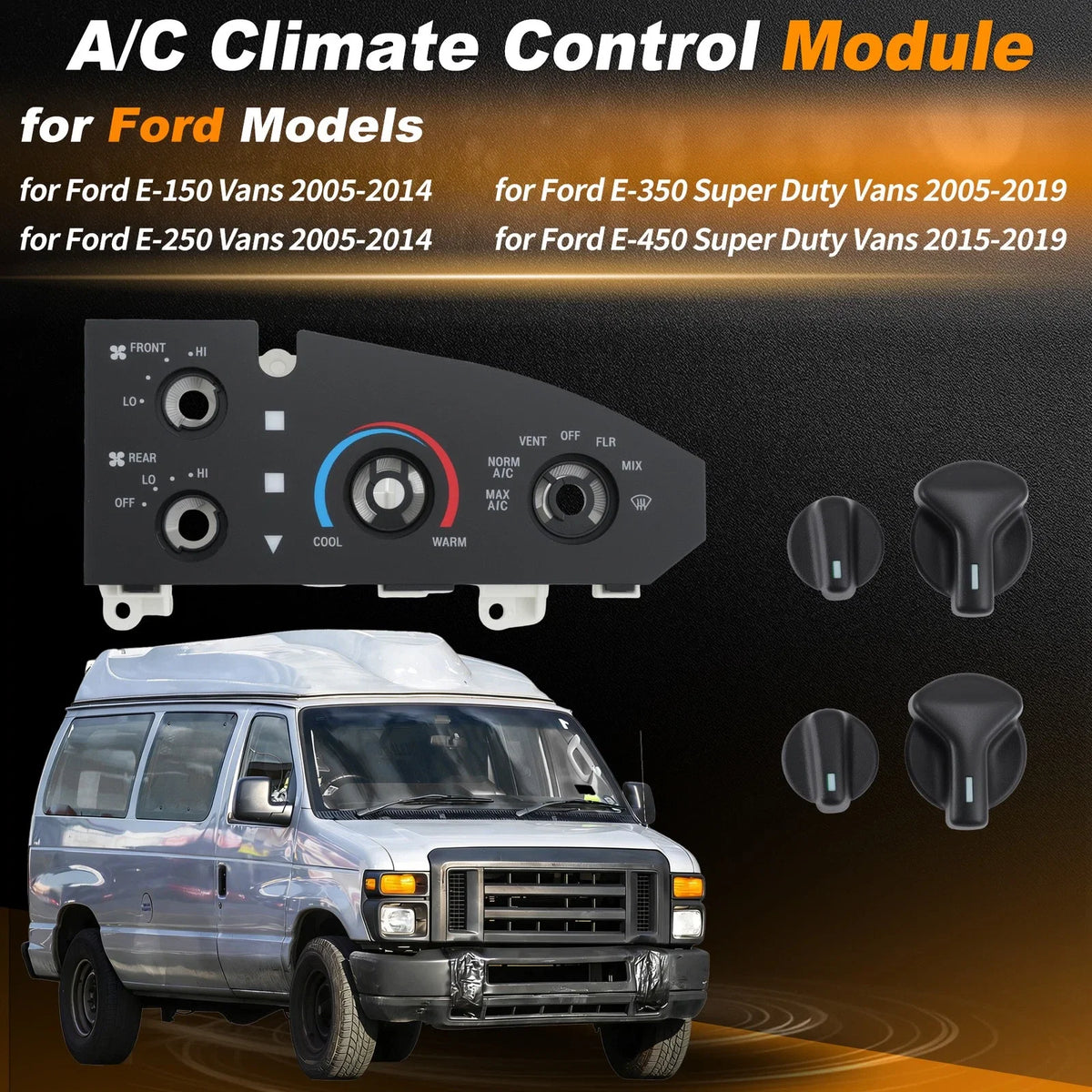 AC Heater Climate Control Module Panel 5C2Z19980BA for Ford E150 E250 (2005–2014)