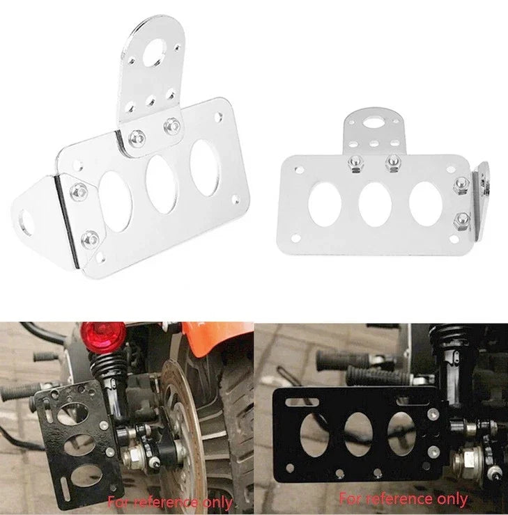 Chrome Side Mount License Plate Holder Axles for Harley-Davidson