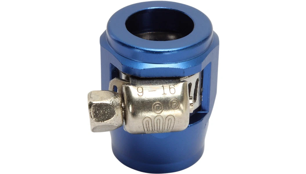 Red Anodized Aluminum Hose End Finisher Clamp for Harley Metric (P936-07DR)