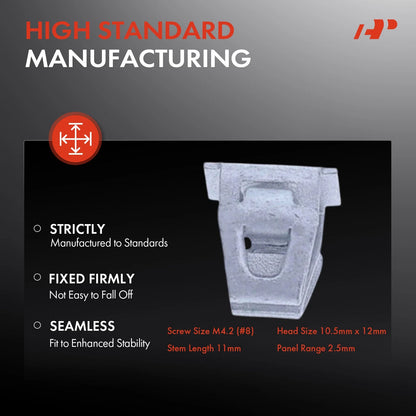 Set of 20 Zinc Radiator Grille Panel Clips for Dodge