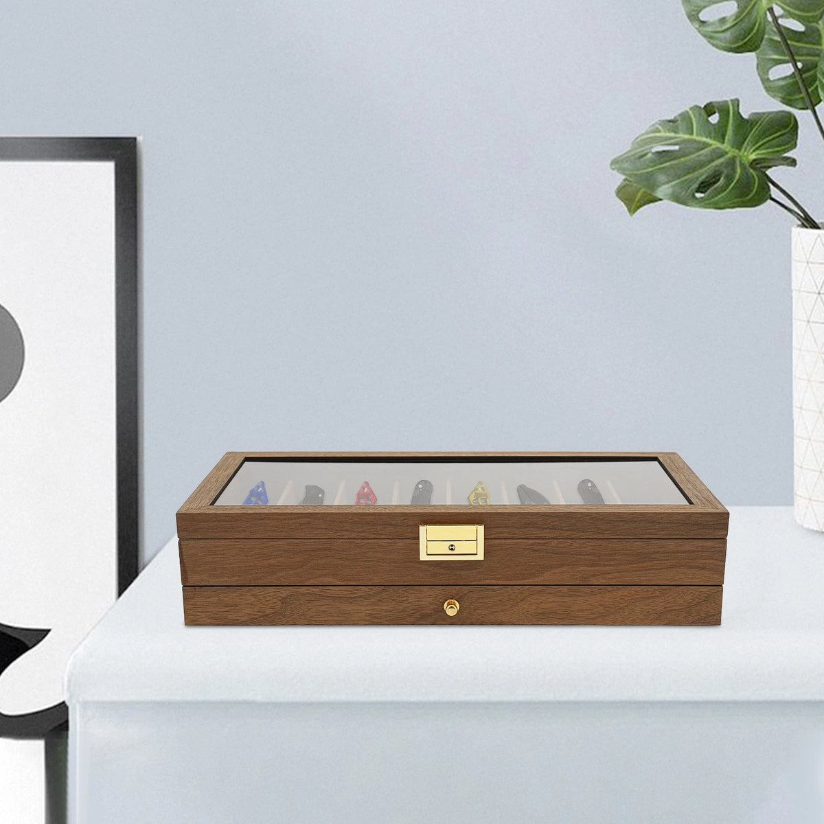 2-Tier Knife Display Case Organizer for Knife Storage