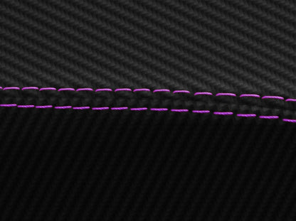 Console Lid Armrest Cover for Nissan Silvia (1989–1993) Carbon Fiber Purple Stitch