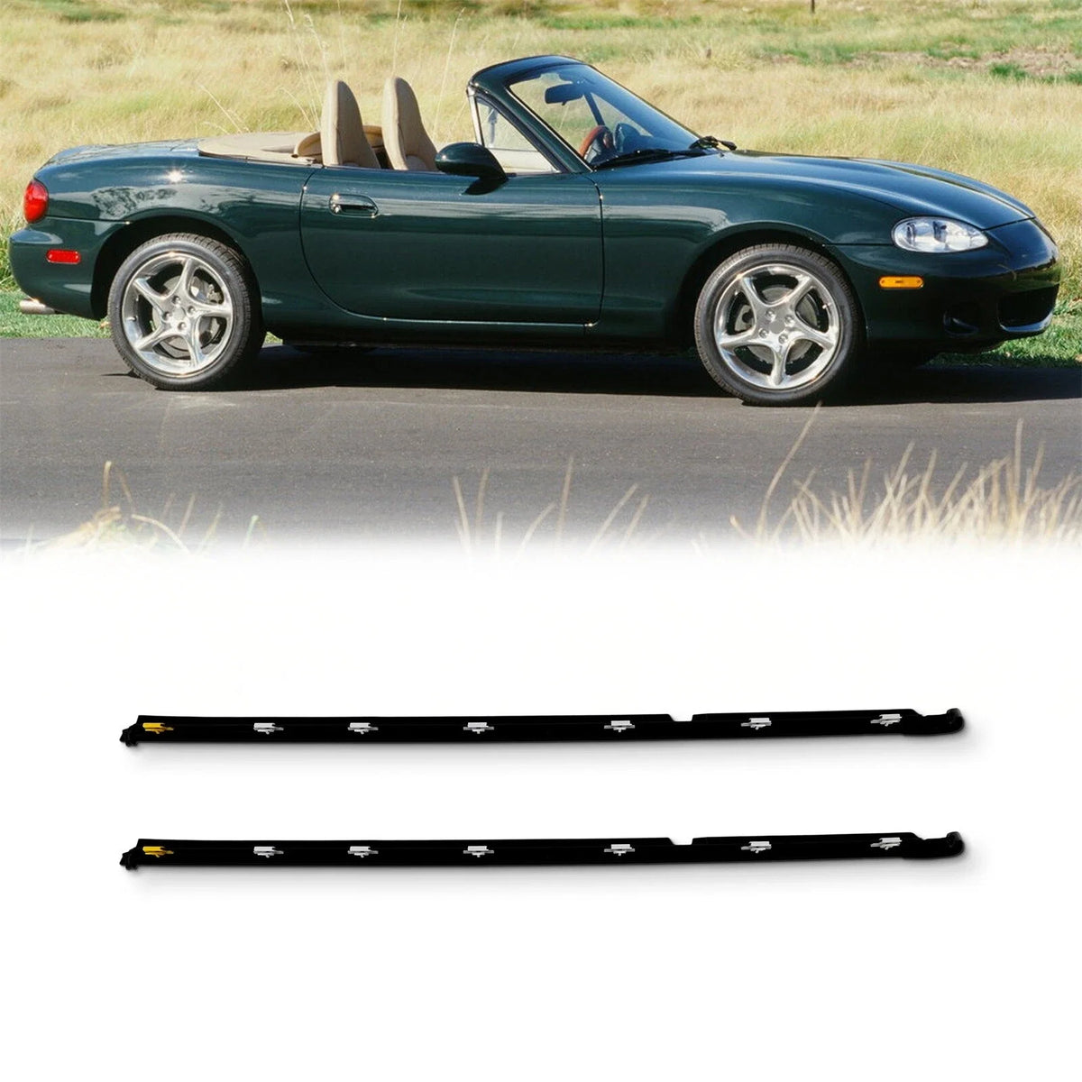 2X Door Window Weatherstrip Seal for Mazda Miata (1990–2005)