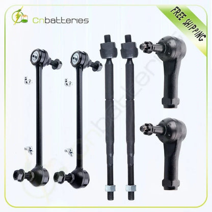 Set of 6 Suspension Inner Outer Tie Rod End Sway Bar Link for Chevrolet Cobalt (2005–2010)
