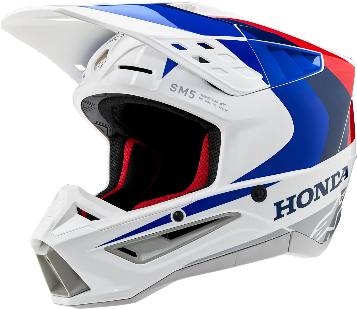 Alpinestars M5 Off-Road Helmet for Honda S (2020–2024) XL White/Blue/Red