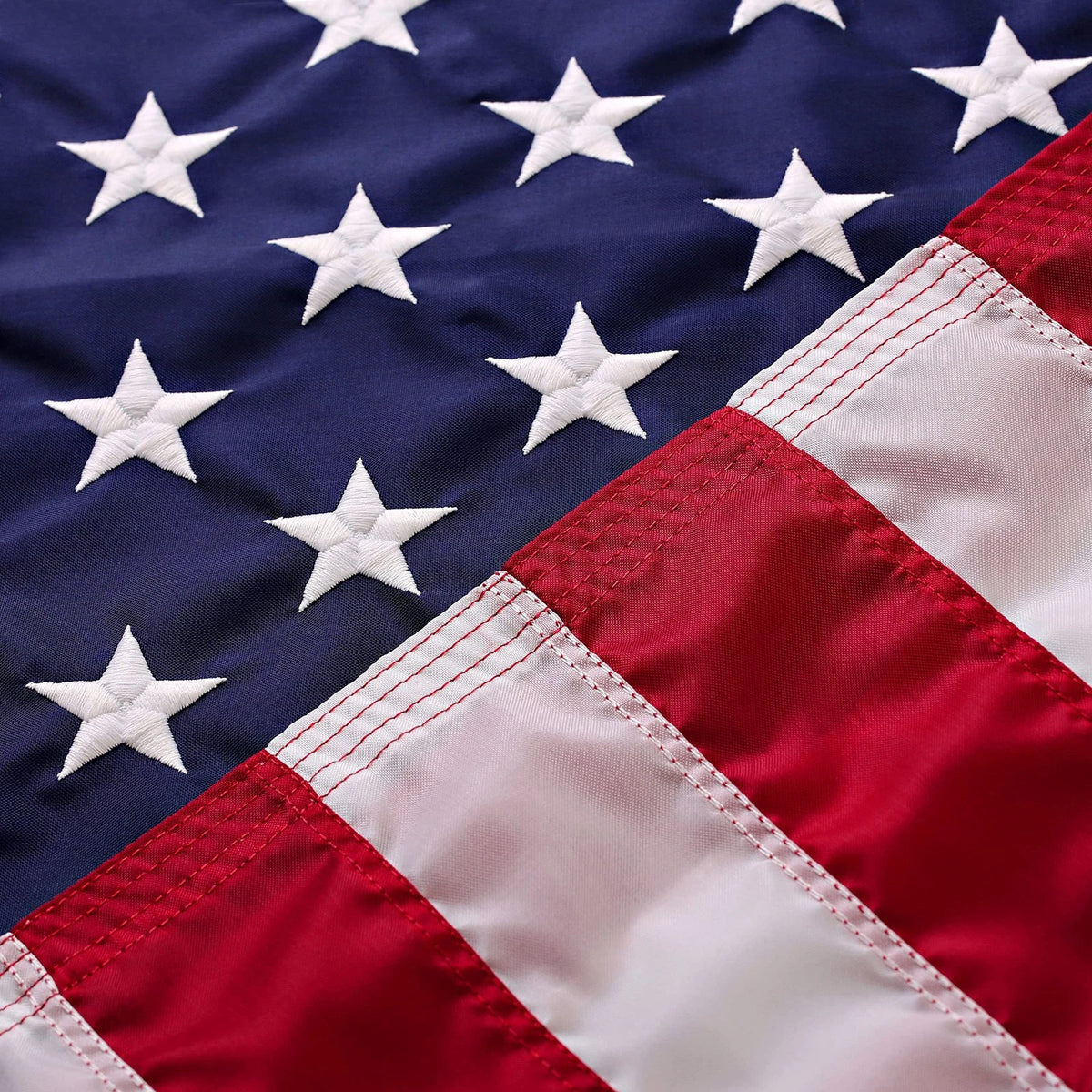 2X Heavy Duty Outdoor American Flag Nylon Embroidered Stars Sewn Stripes